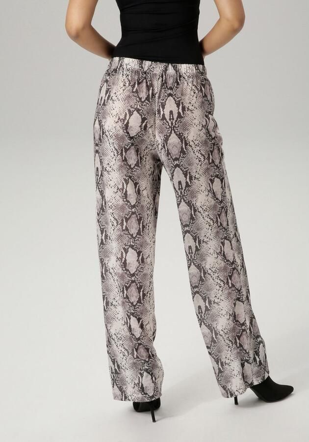 Aniston CASUAL Comfortbroek in kleurharmonieuze slangendruk nieuwe collectie - Foto 4