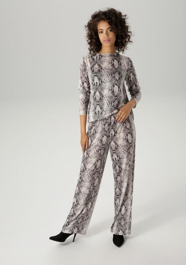 Aniston CASUAL Comfortbroek in kleurharmonieuze slangendruk nieuwe collectie - Foto 5