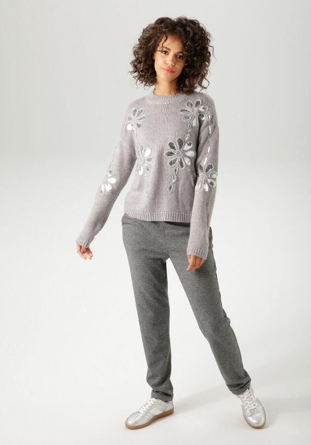 Aniston CASUAL Comfortbroek in trendy hanenvoetpatroon nieuwe collectie - Foto 5