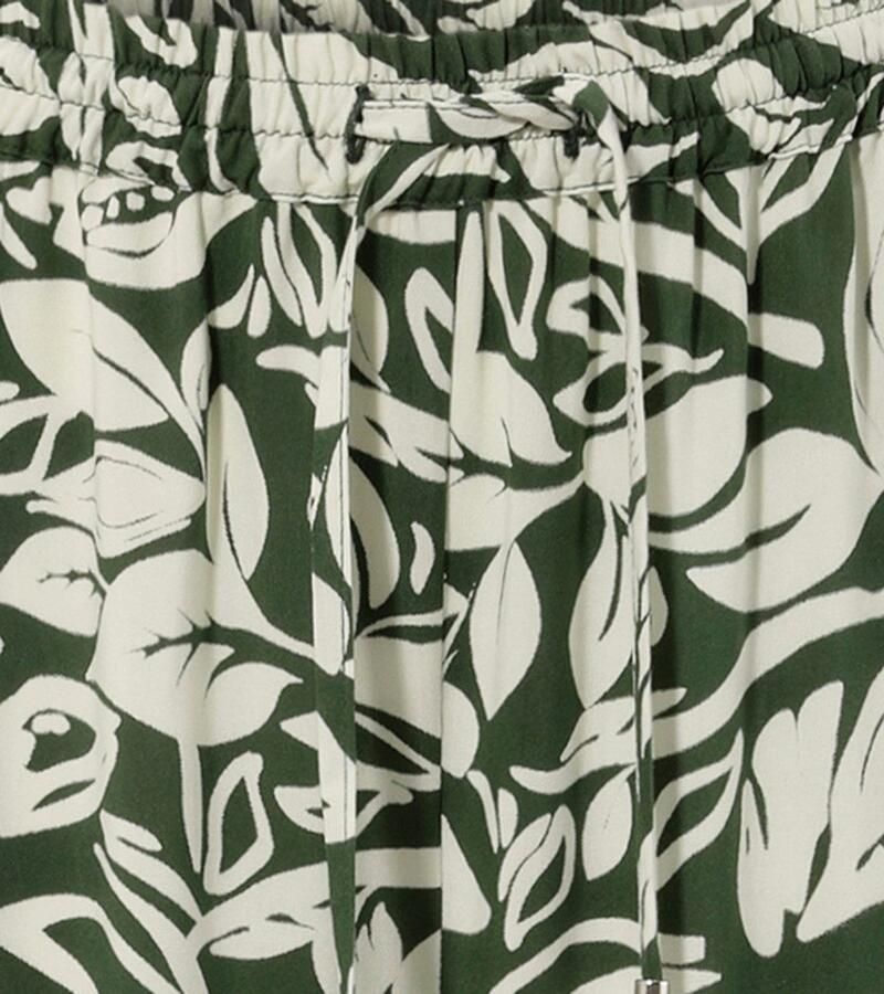 Aniston CASUAL Comfortbroek met fantasierijke bladeren bedrukt