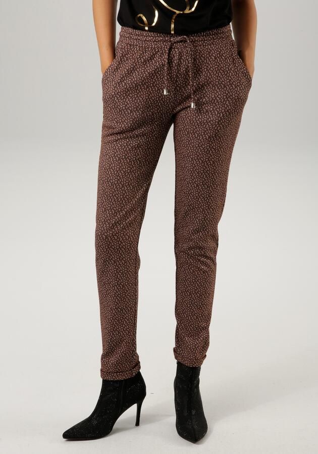 Aniston CASUAL Comfortbroek met glitterdraden versierde alloverprint - Foto 7
