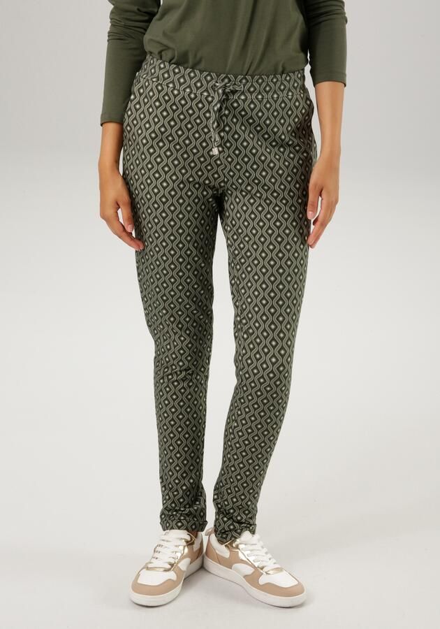 Aniston CASUAL Comfortbroek met interessant grafisch patroon - Foto 7