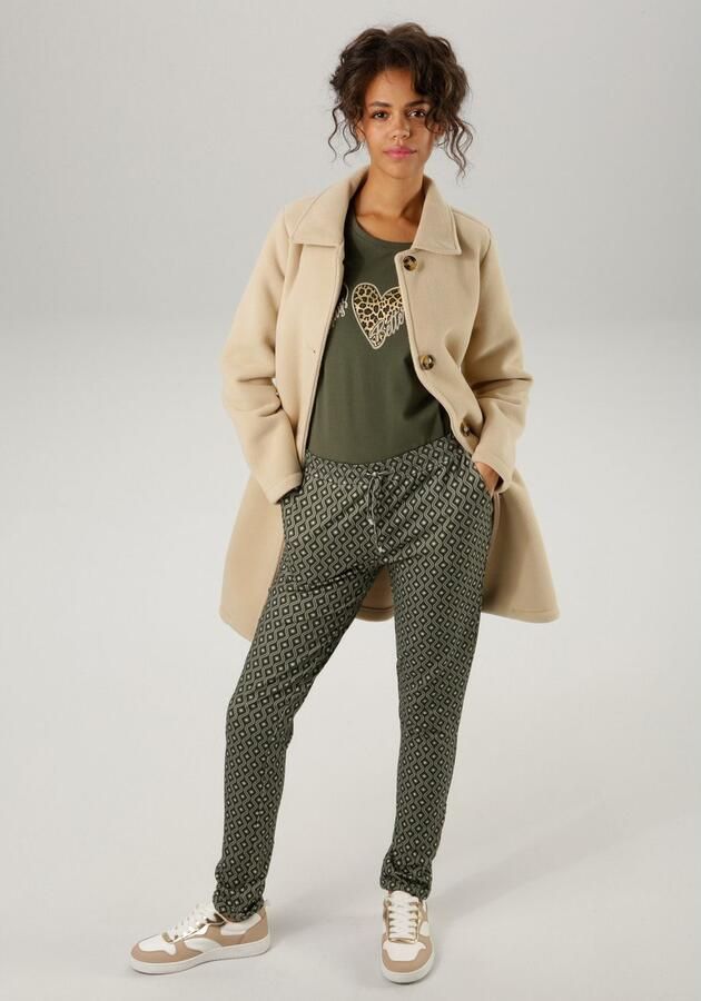 Aniston CASUAL Comfortbroek met interessant grafisch patroon - Foto 5