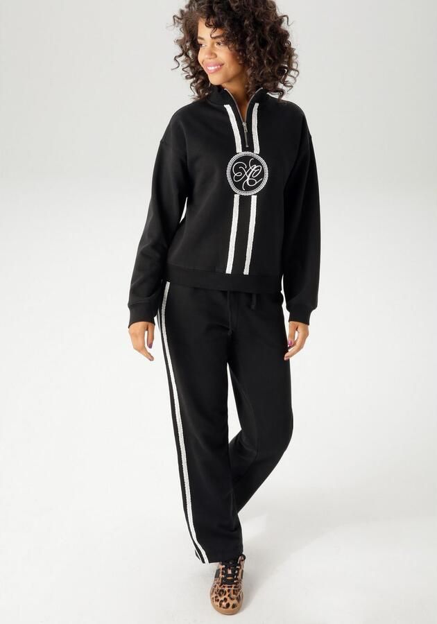 Aniston CASUAL Sweatshirt uitgebreid versierd met borduursel en kanten banden nieuwe collectie - Foto 6