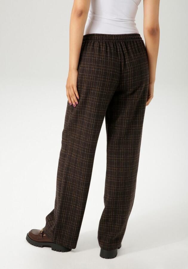 Aniston CASUAL Comfortbroek met stijlvol ruitdessin nieuwe collectie - Foto 3