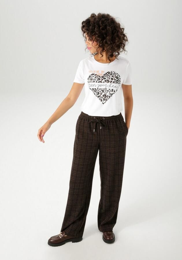 Aniston CASUAL Comfortbroek met stijlvol ruitdessin nieuwe collectie - Foto 4