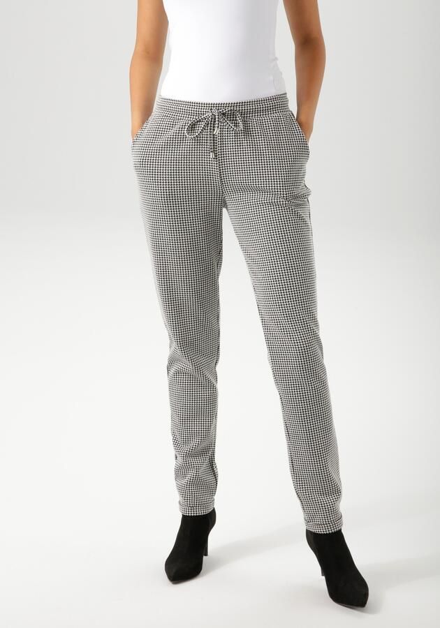 Aniston CASUAL Comfortbroek met trendy pied-de-poulemotief nieuwe collectie - Foto 7