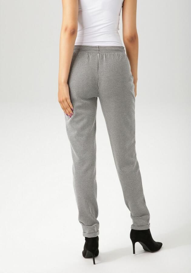Aniston CASUAL Comfortbroek met trendy pied-de-poulemotief nieuwe collectie - Foto 3