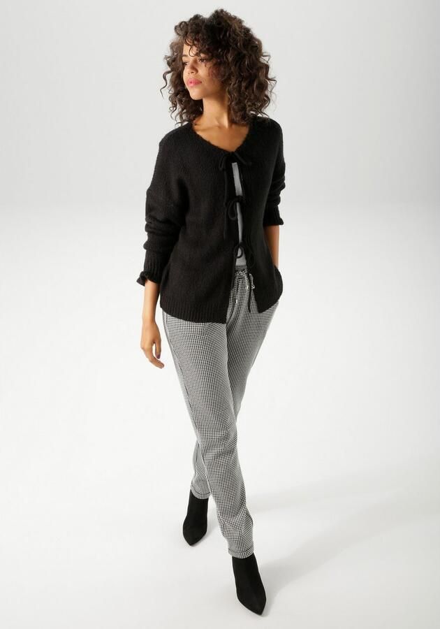 Aniston CASUAL Comfortbroek met trendy pied-de-poulemotief nieuwe collectie - Foto 4