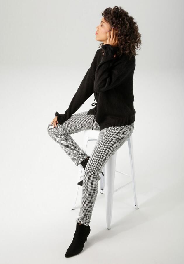 Aniston CASUAL Comfortbroek met trendy pied-de-poulemotief nieuwe collectie - Foto 5