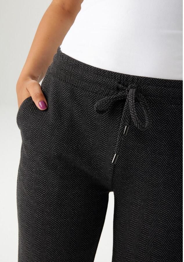 Aniston CASUAL Comfortbroek met trendy visgraatpatroon nieuwe collectie - Foto 3