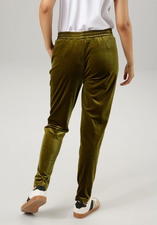 Aniston CASUAL Comfortbroek van edele glanzende fluweel - Foto 3