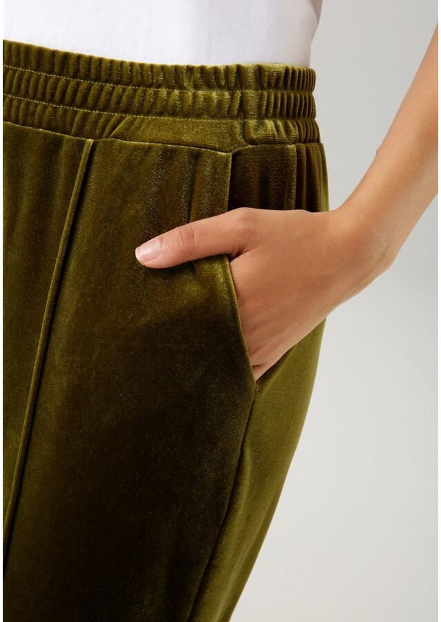 Aniston CASUAL Comfortbroek van edele glanzende fluweel - Foto 2