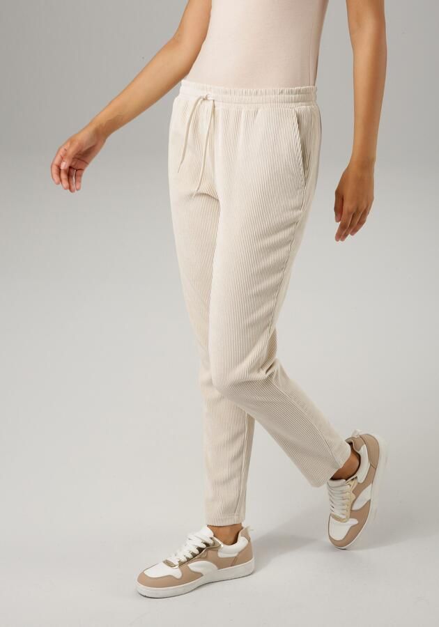 Aniston CASUAL Comfortbroek van trendy elastische cord - Foto 8