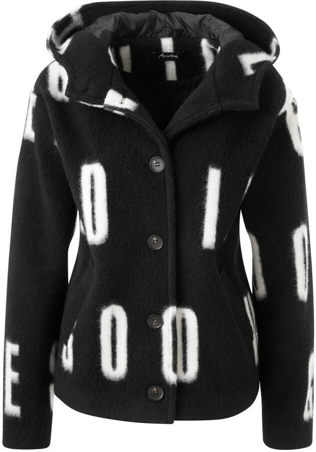 Aniston CASUAL Fleecejack met grootvlak opschrift "good vibes" nieuwe collectie - Foto 4