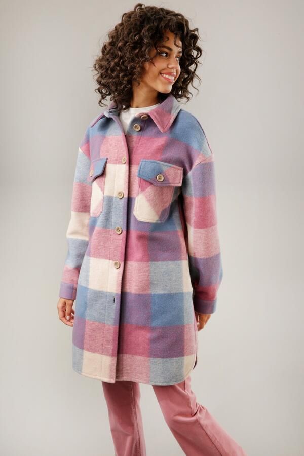 Aniston CASUAL Fleecejack met ruitdessin - Foto 8