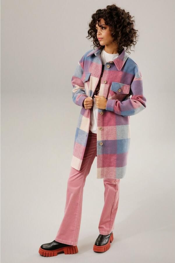 Aniston CASUAL Fleecejack met ruitdessin - Foto 4