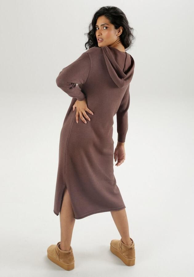 Aniston CASUAL Gebreide jurk capuchon met een bindstrik aan te passen - Foto 4