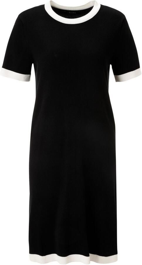 Aniston CASUAL Gebreide jurk met contrasterende ribboorden nieuwe collectie - Foto 6