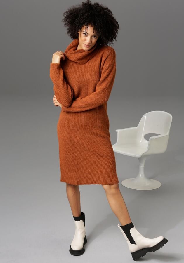 Aniston CASUAL Gebreide jurk met een coltrui vanaf de nek - Foto 5