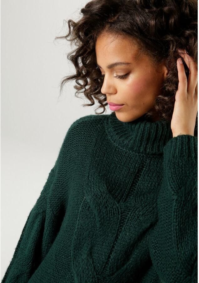 Aniston CASUAL Gebreide jurk met extravagante kabelpatroon - Foto 2