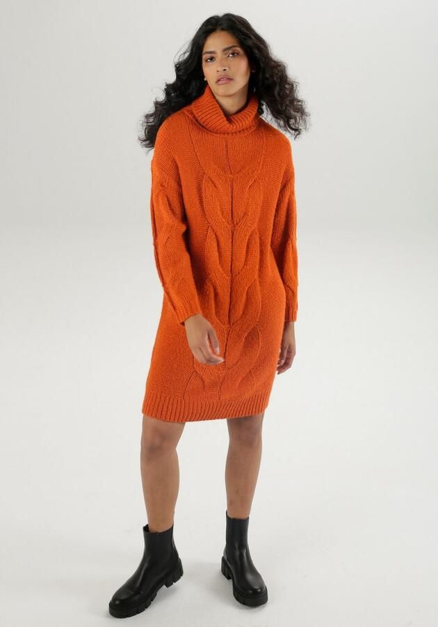 Aniston CASUAL Gebreide jurk met extravagante kabelpatroon - Foto 4