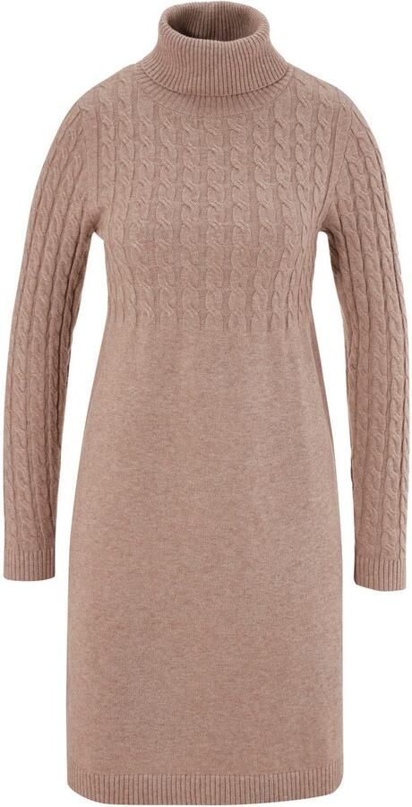 Aniston CASUAL Gebreide jurk met kabelpatroon in het bovenstuk en de lange mouwen - Foto 6