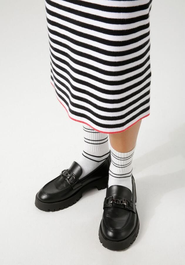 Aniston CASUAL Gebreide rok met rood kleuraccent op de zoom nieuwe collectie - Foto 3