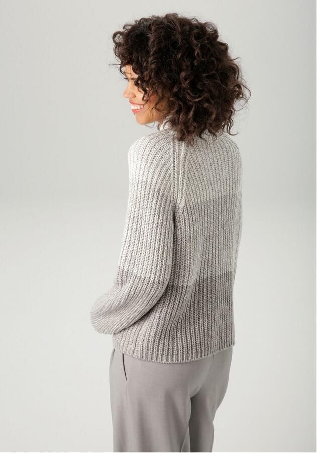 Aniston CASUAL Gebreide trui in gemêleerde color-blocking nieuwe collectie - Foto 5