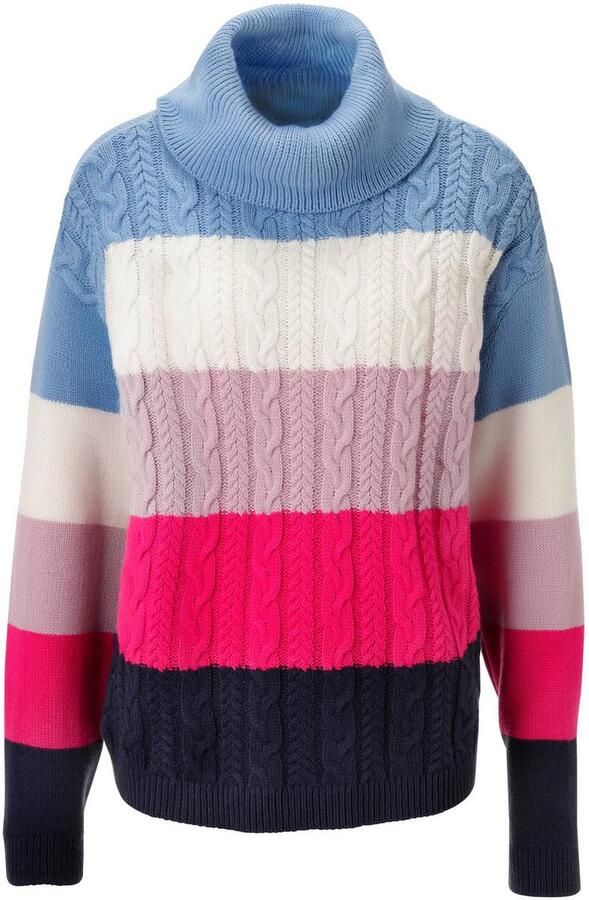 Aniston CASUAL Gebreide trui in kleurrijke of gedekte kleurencombinatie nieuwe collectie - Foto 6