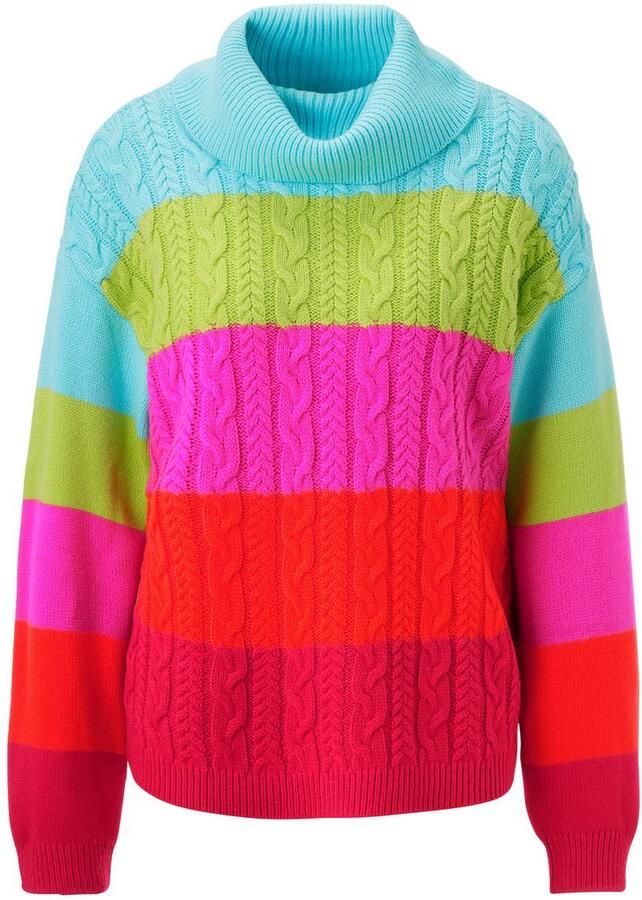 Aniston CASUAL Gebreide trui in kleurrijke of gedekte kleurencombinatie nieuwe collectie - Foto 2