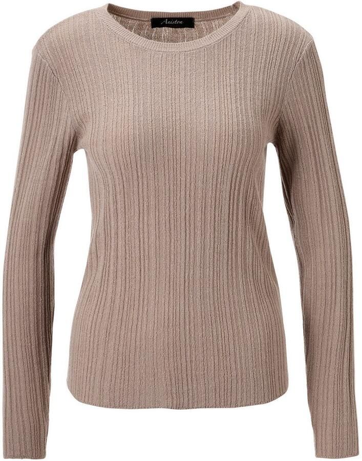 Aniston CASUAL Gebreide trui in ribbelpatroonmix nieuwe collectie - Foto 2