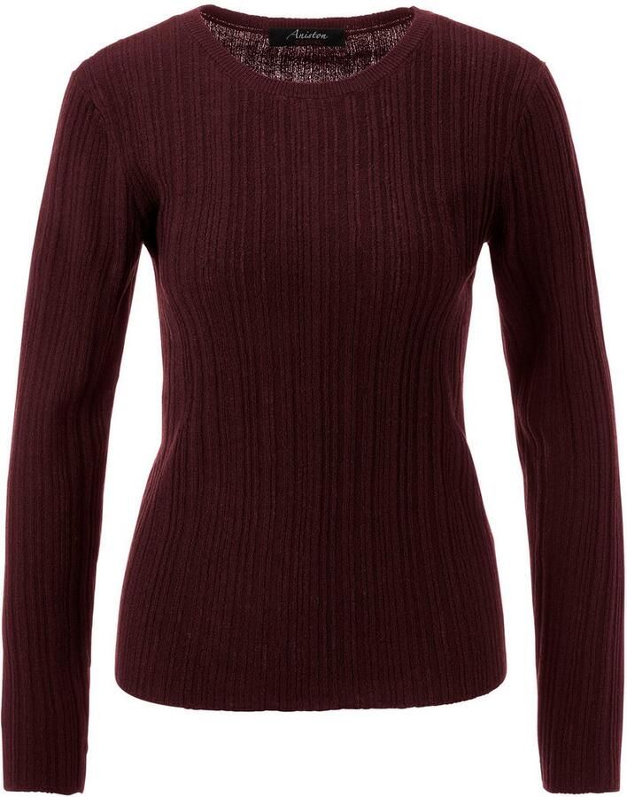 Aniston CASUAL Gebreide trui in ribbelpatroonmix nieuwe collectie - Foto 2