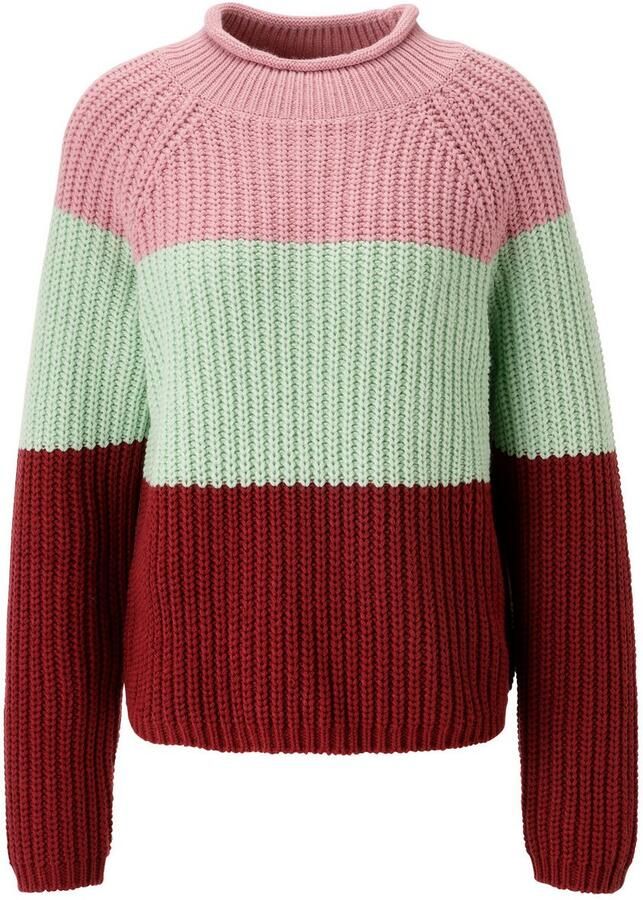 Aniston CASUAL Gebreide trui in trendy color-blocking nieuwe collectie - Foto 2