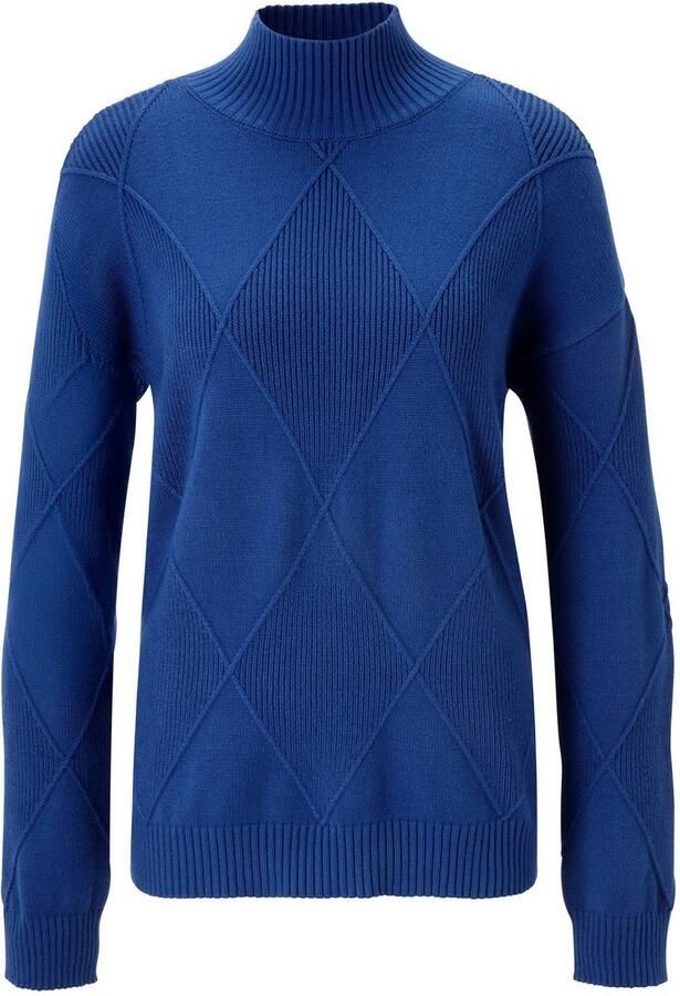 Aniston CASUAL Gebreide trui in trendy ruitpatroon nieuwe collectie - Foto 6