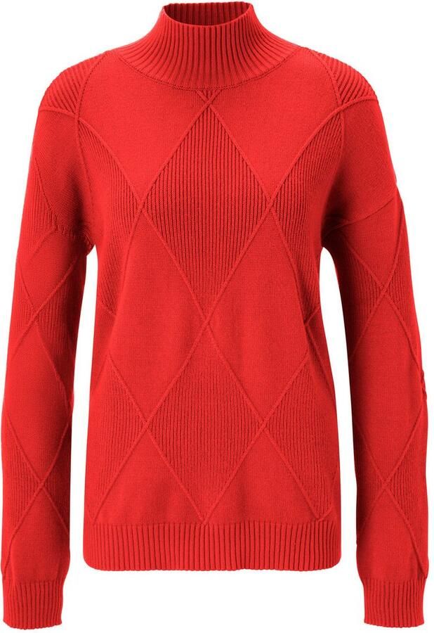 Aniston CASUAL Gebreide trui in trendy ruitpatroon nieuwe collectie - Foto 6