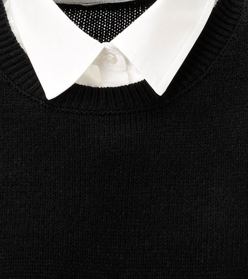 Aniston CASUAL Gebreide trui met blouse-inzet nieuwe collectie