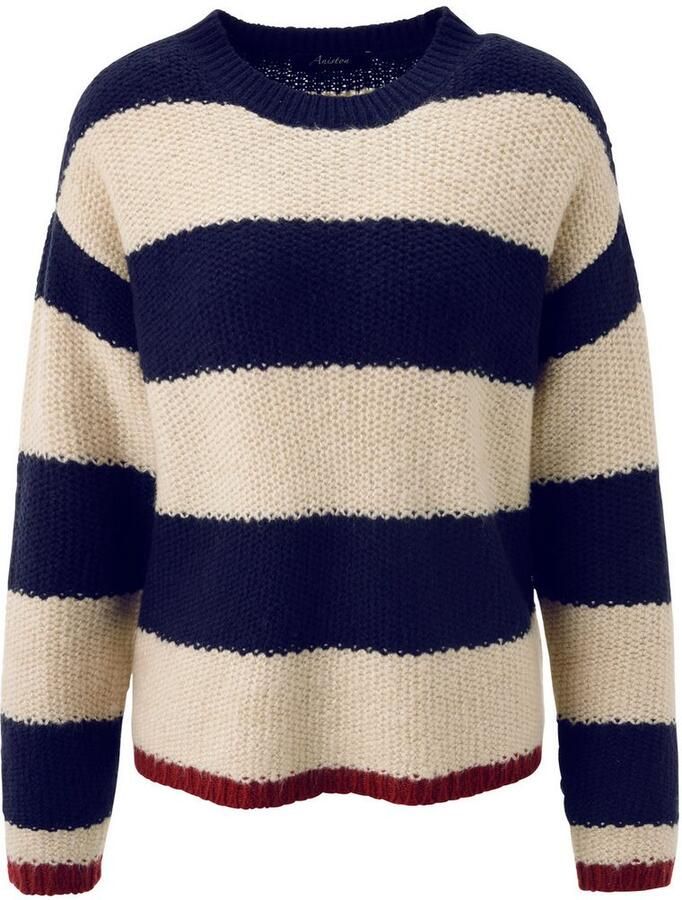 Aniston CASUAL Gebreide trui met brede strepen nieuwe collectie - Foto 2