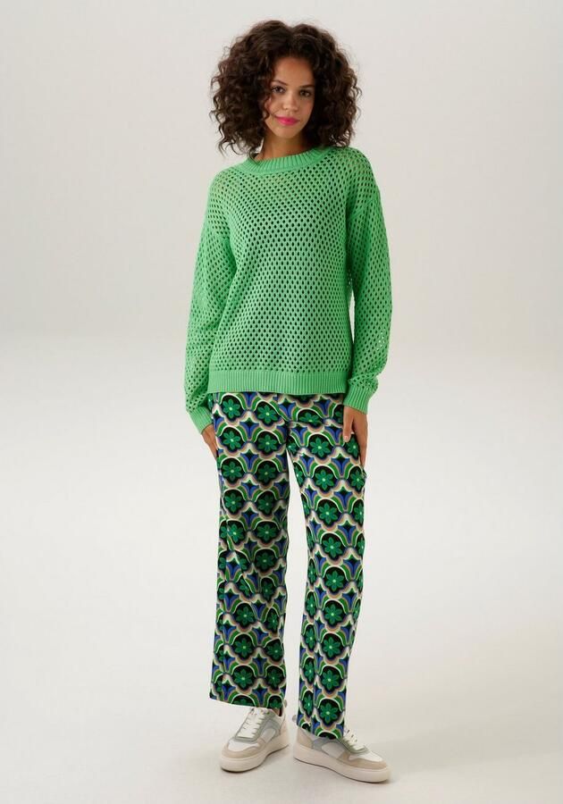 Aniston CASUAL Gebreide trui met coole gaatjespatroon - Foto 4