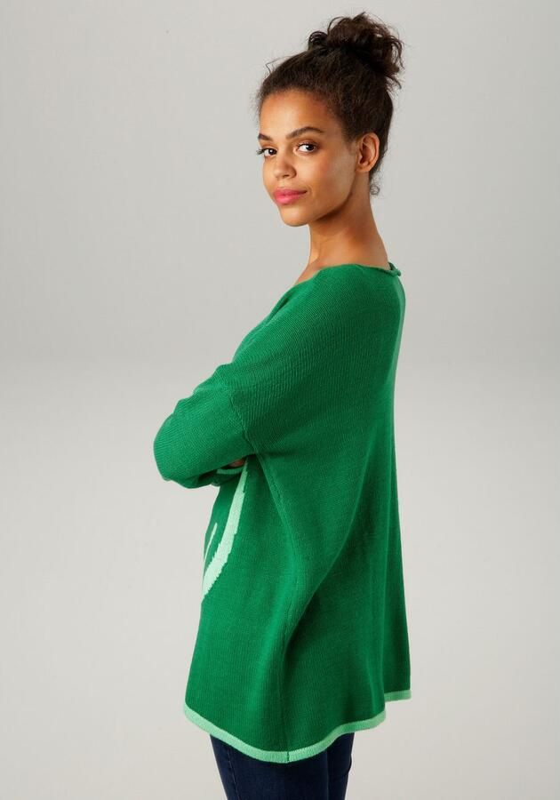 Aniston CASUAL Gebreide trui met gebreid smiley - Foto 5