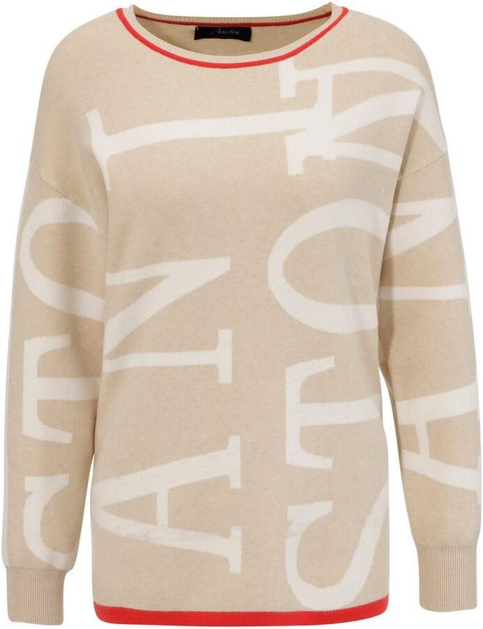 Aniston CASUAL Gebreide trui met gebreide aniston-teksten - Foto 2