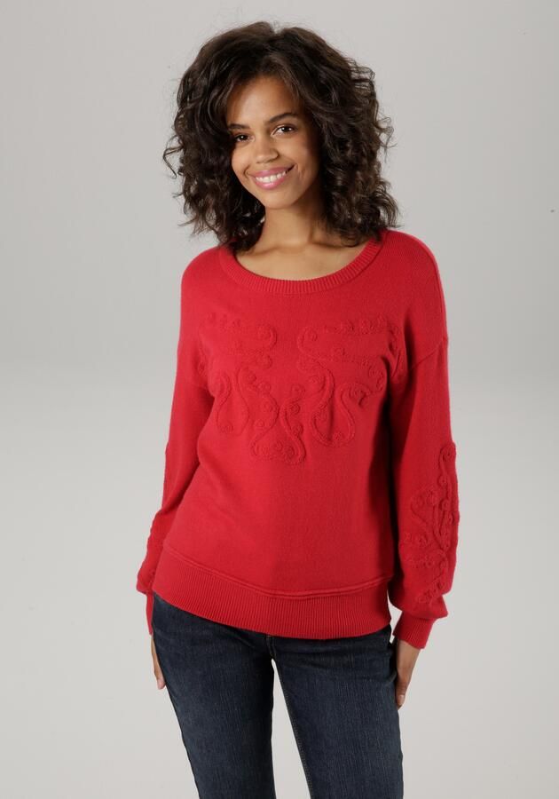 Aniston CASUAL Gebreide trui met gebreide ornamenten - Foto 7