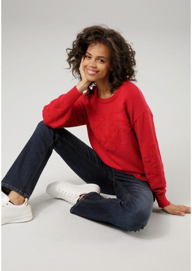 Aniston CASUAL Gebreide trui met gebreide ornamenten - Foto 4