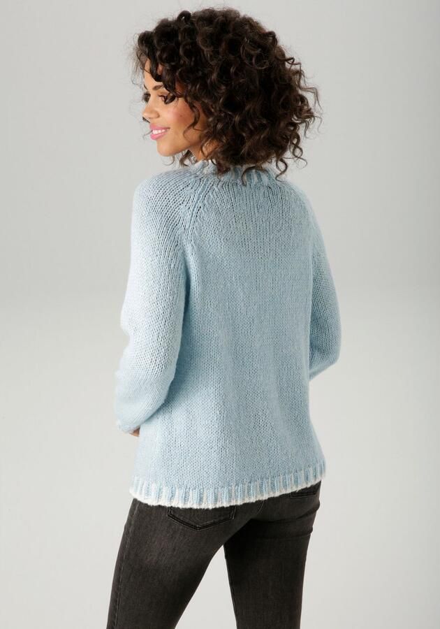 Aniston CASUAL Gebreide trui met gedessineerde boorden nieuwe collectie - Foto 4