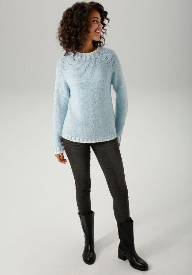 Aniston CASUAL Gebreide trui met gedessineerde boorden nieuwe collectie - Foto 6