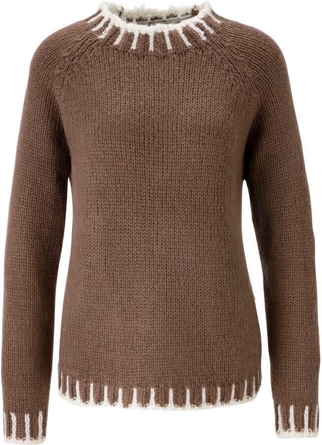 Aniston CASUAL Gebreide trui met gedessineerde boorden nieuwe collectie - Foto 2