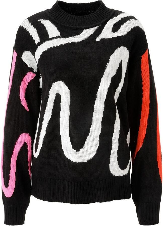 Aniston CASUAL Gebreide trui met grafisch patroon in color-blocking nieuwe collectie - Foto 2