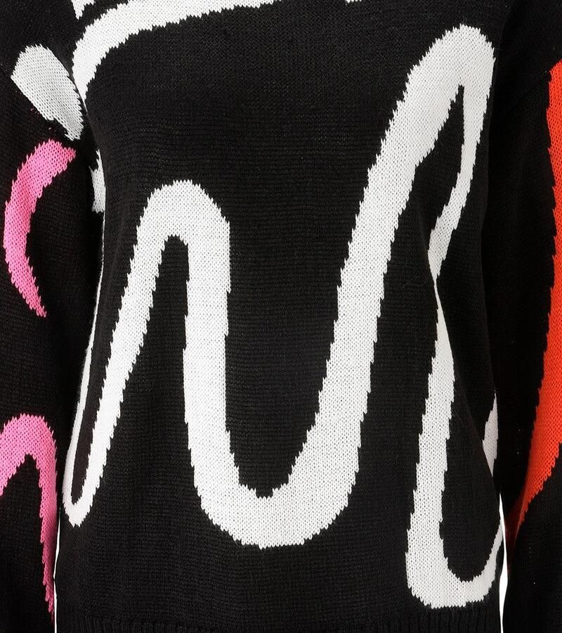 Aniston CASUAL Gebreide trui met grafisch patroon in color-blocking nieuwe collectie