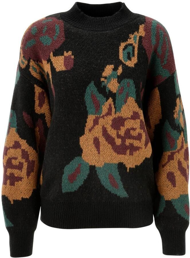 Aniston CASUAL Gebreide trui met grote ingebreide bloe nieuwe collectie - Foto 2