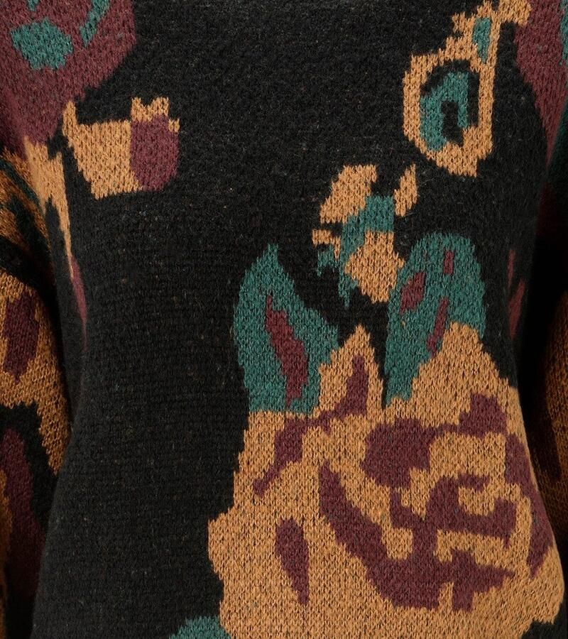 Aniston CASUAL Gebreide trui met grote ingebreide bloe nieuwe collectie